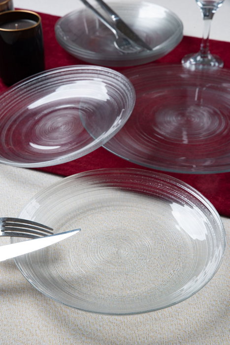 Hermia Set de Servir Pasteles Ares 7 de Vidrio Transparente Hermia Set de Servir Pasteles Ares 7 de Vidrio Transparente